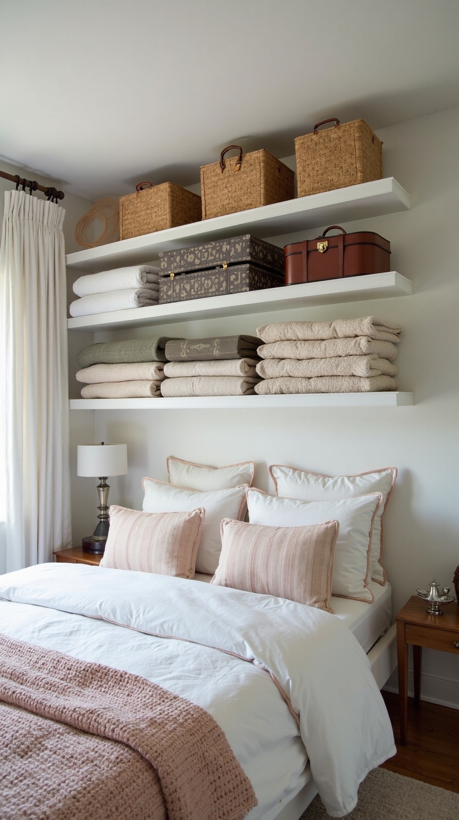 overhead accessible organized space saving