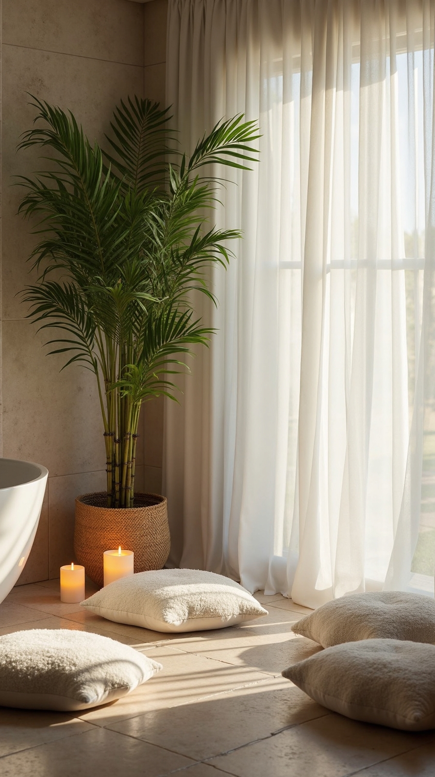 peaceful meditation sanctuary with ambient sounds