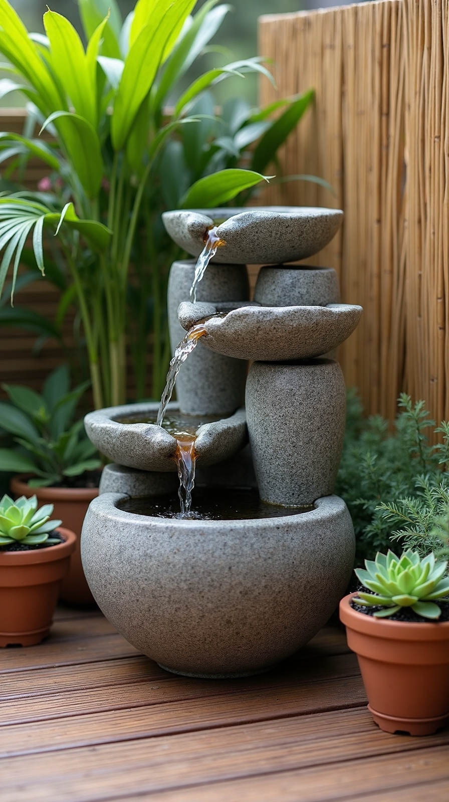 peaceful outdoor oasis with relaxing sounds