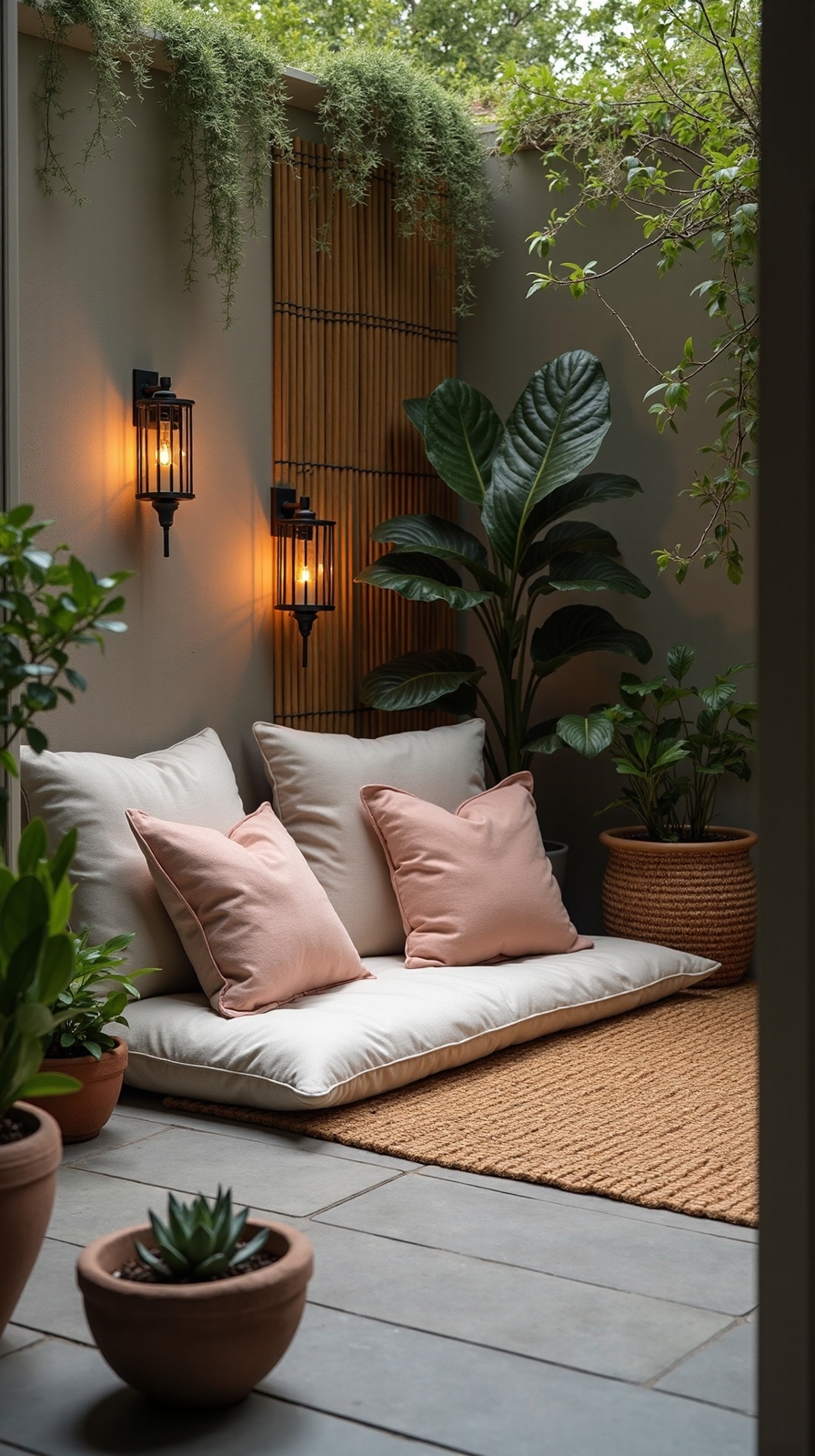 peaceful patio meditation and recovery area