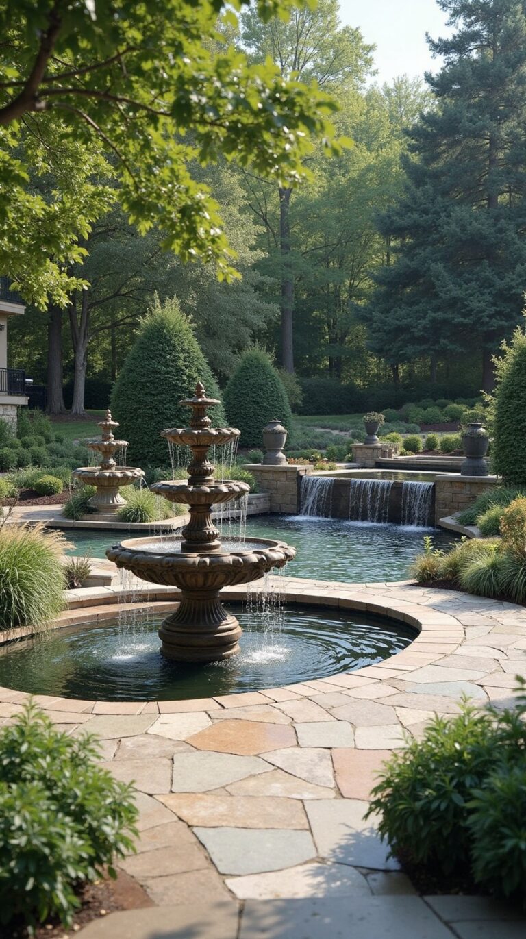 peaceful patio water feature ideas