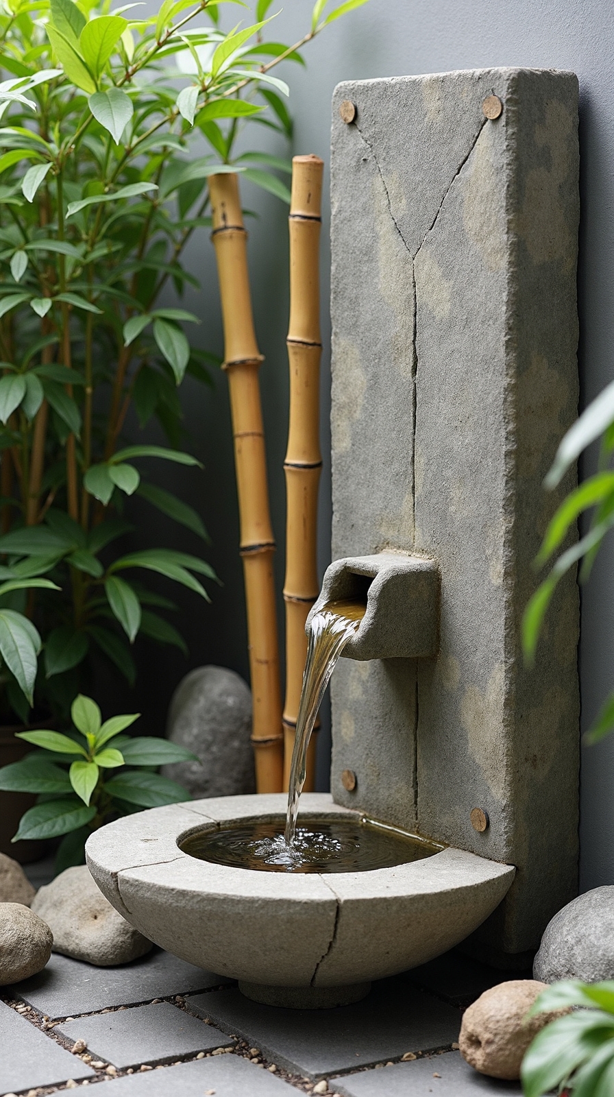 peaceful simple natural looking water feature