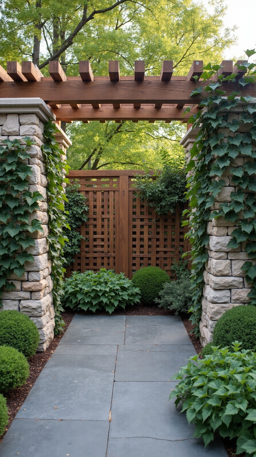 permanent sophisticated stone pillar supports