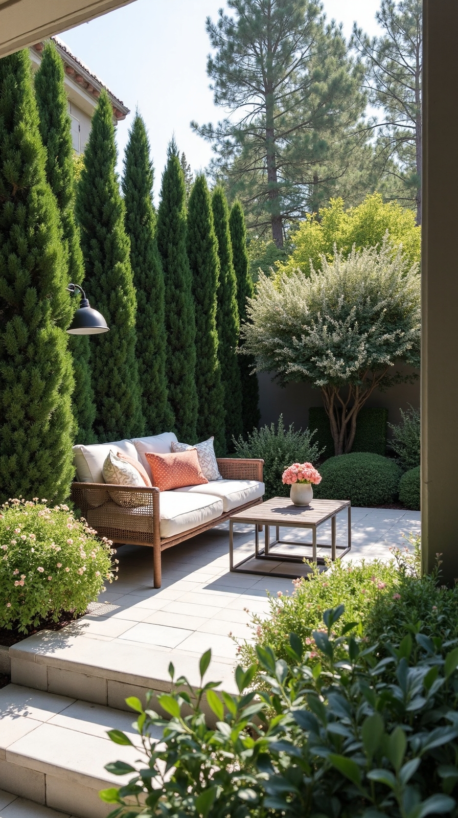 permanent strategic natural windbreak landscaping