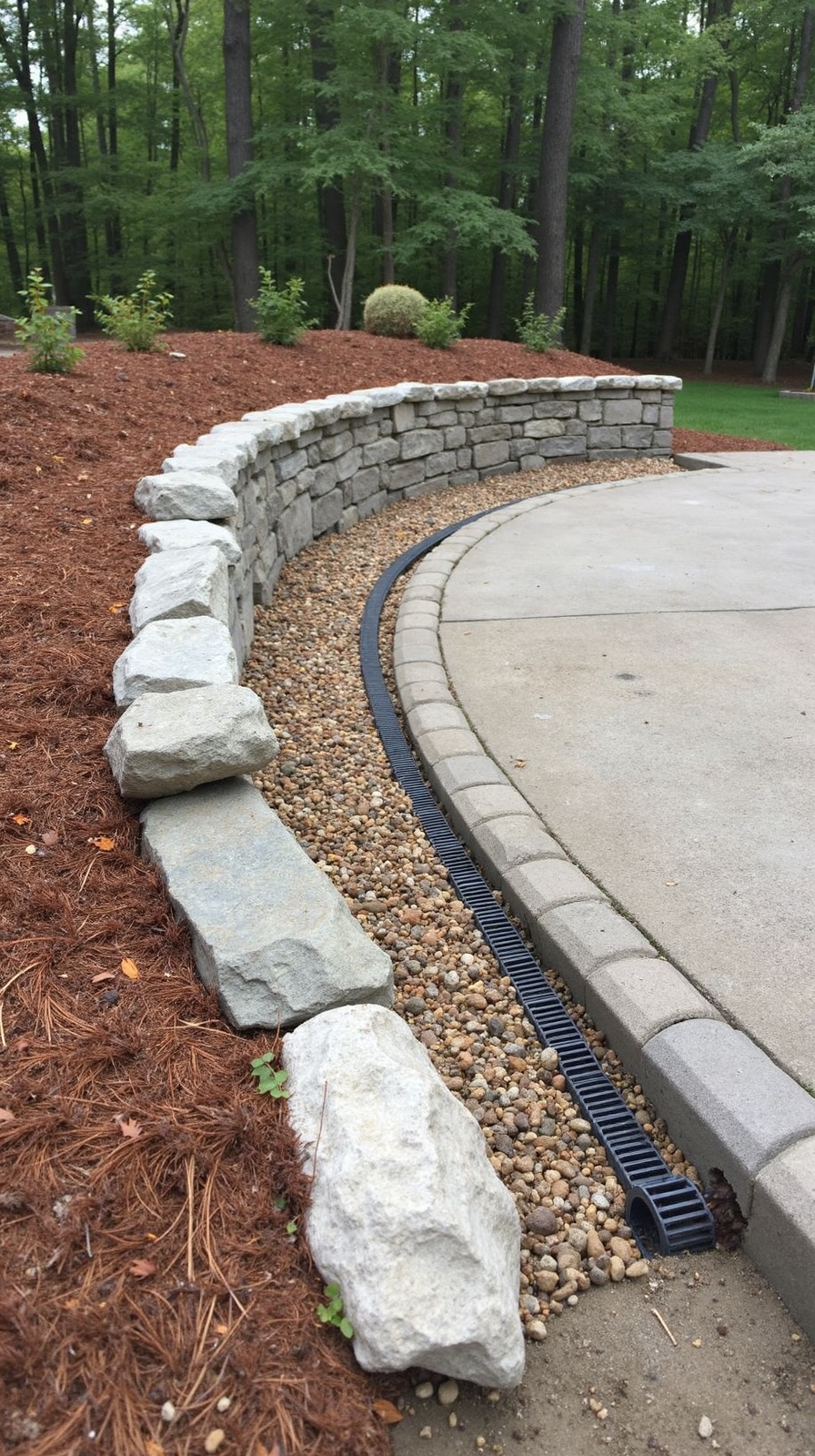 permeable drainage integrated retaining wall systems