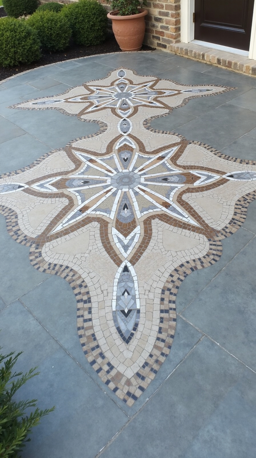 personalized mosaic inlay accent features