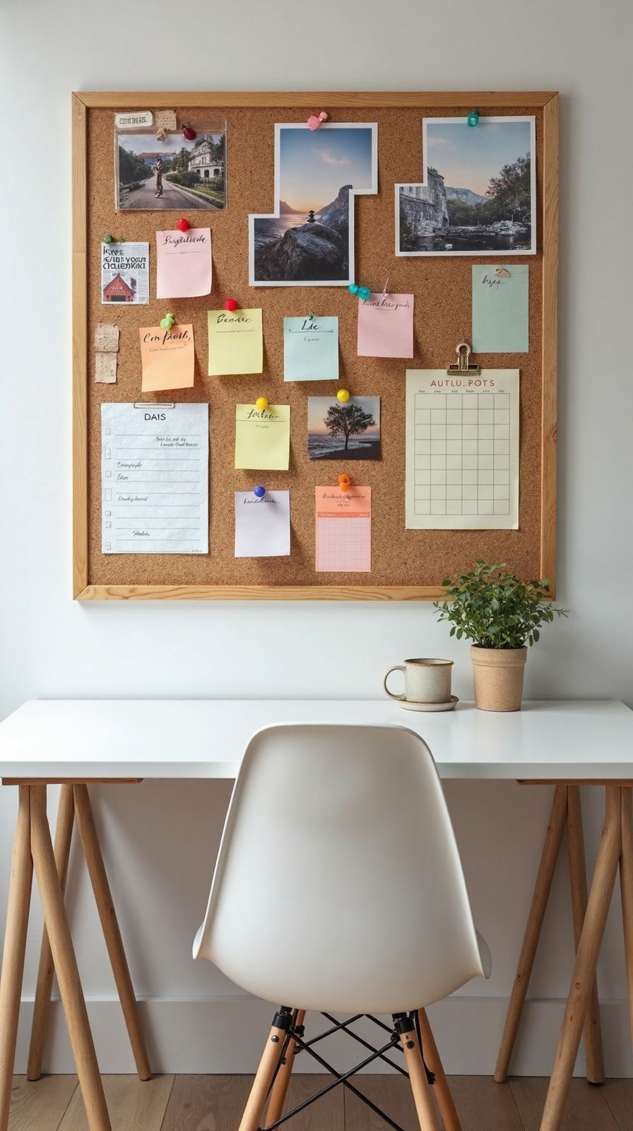 personalized workspace organization inspiration wall