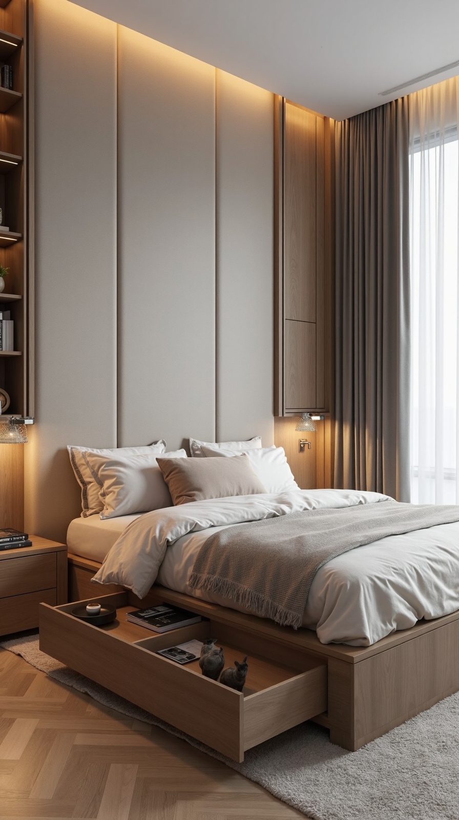 platform beds with built in storage