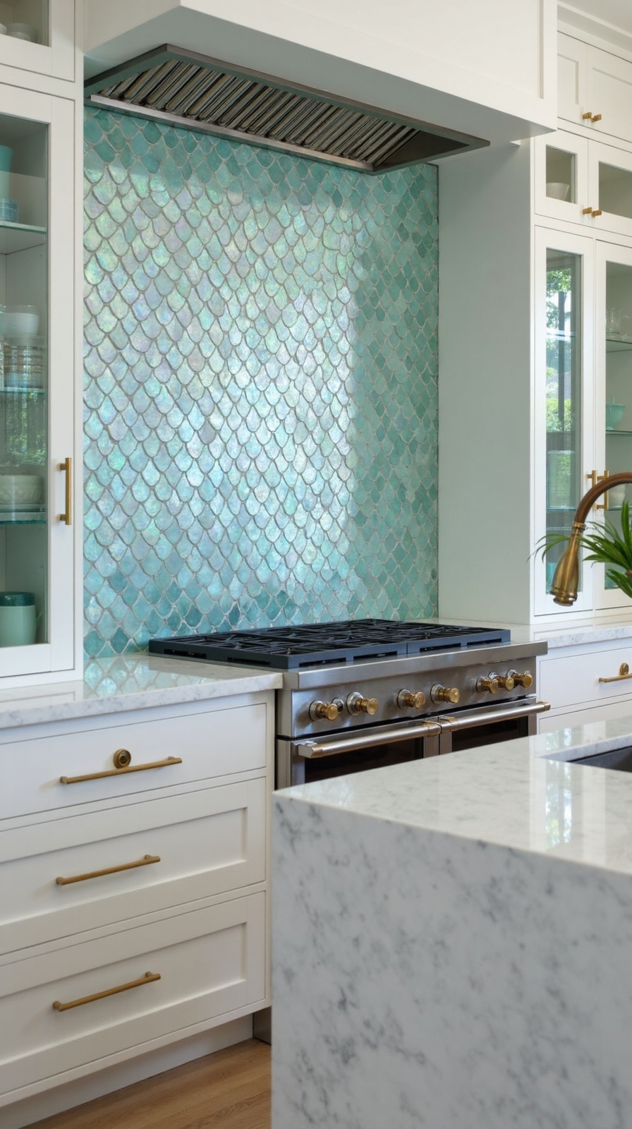 playful sophisticated fish scale tiles