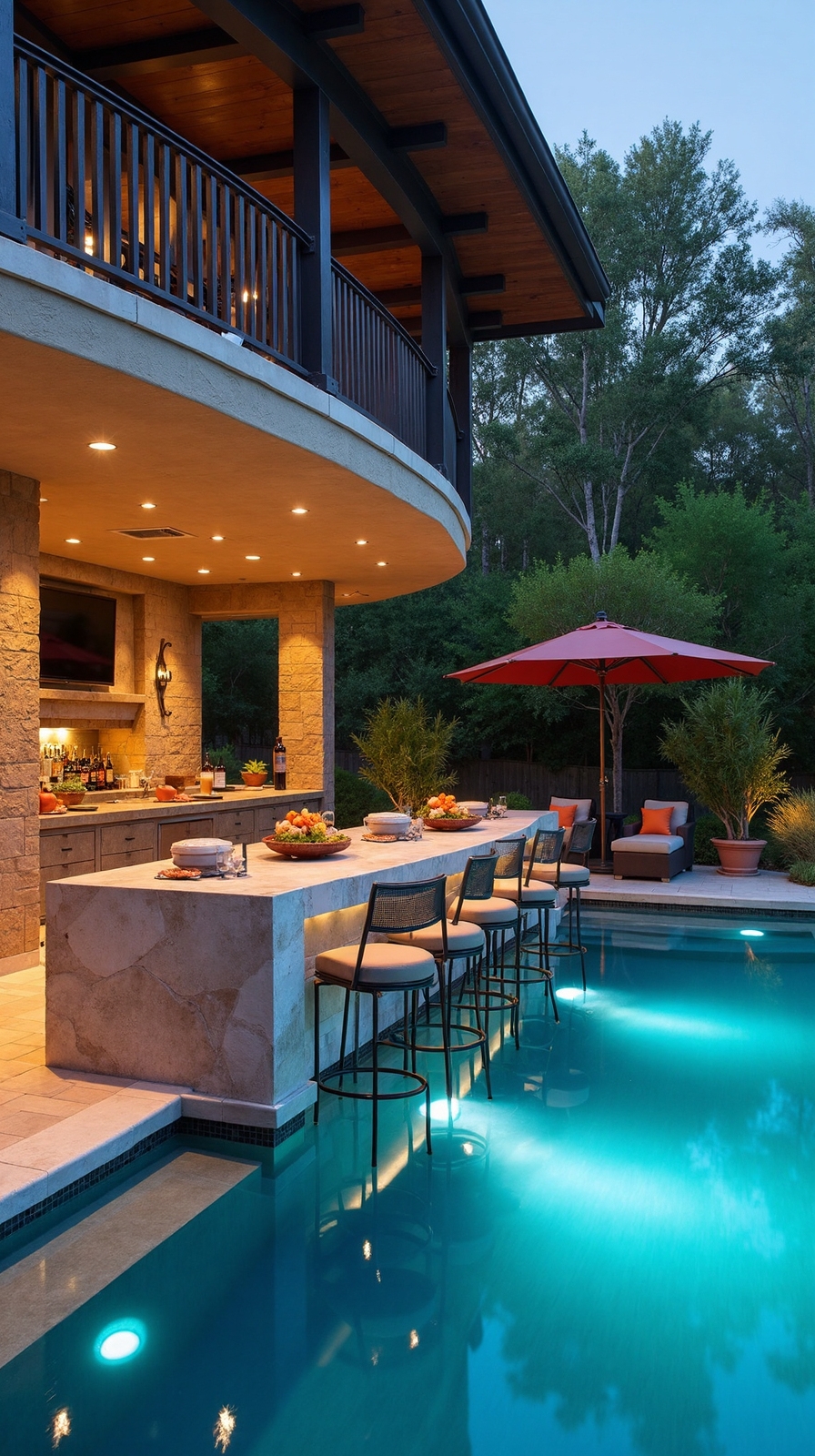 poolside swim up bar luxury experience