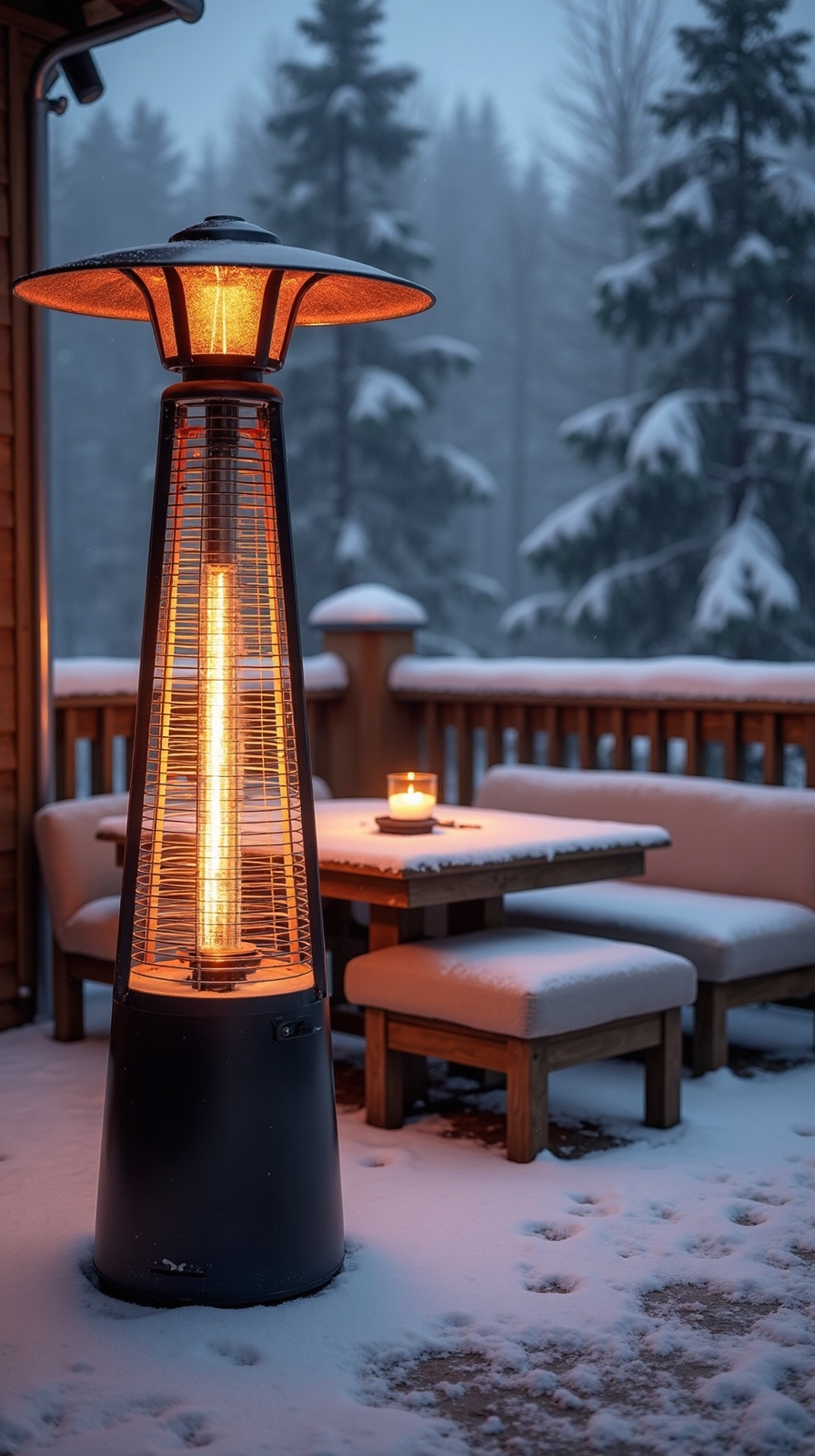 powerful energy efficient weatherproof outdoor heating