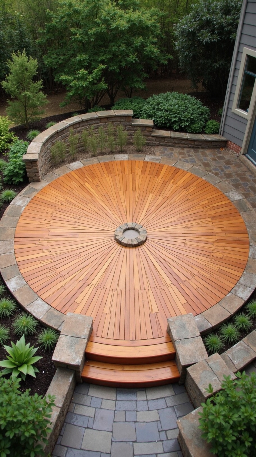 precise contrasting radiant curved patio