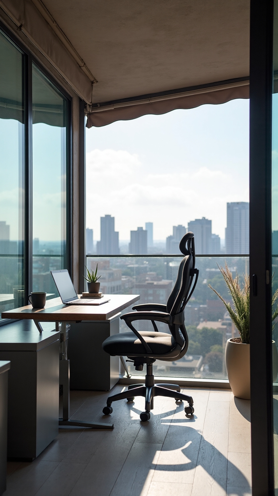 productive outdoor workspace with weather protection