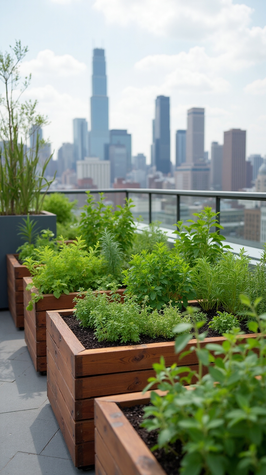 productive urban rooftop vegetable garden
