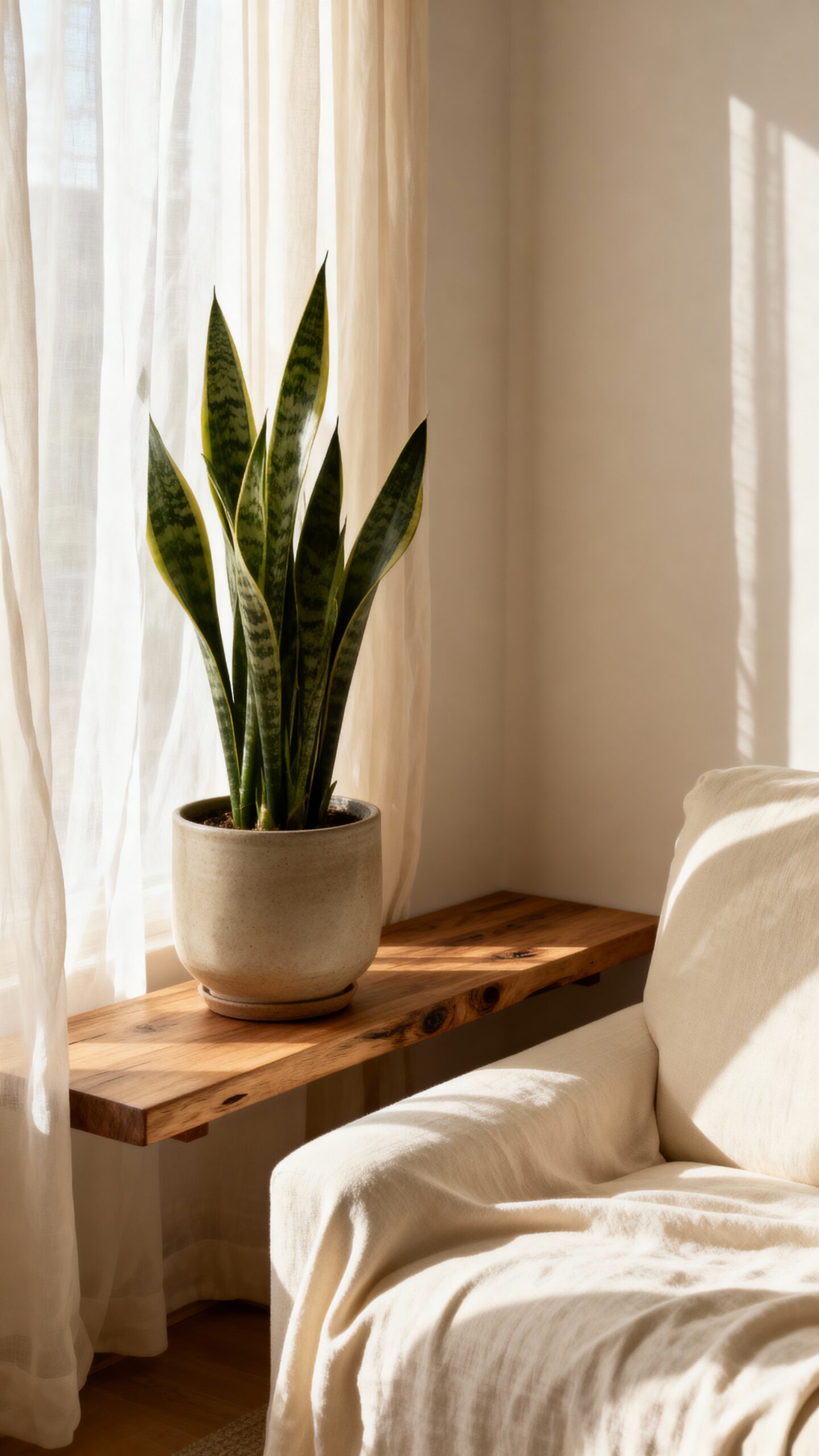 purposeful minimal serene japandi plant selection