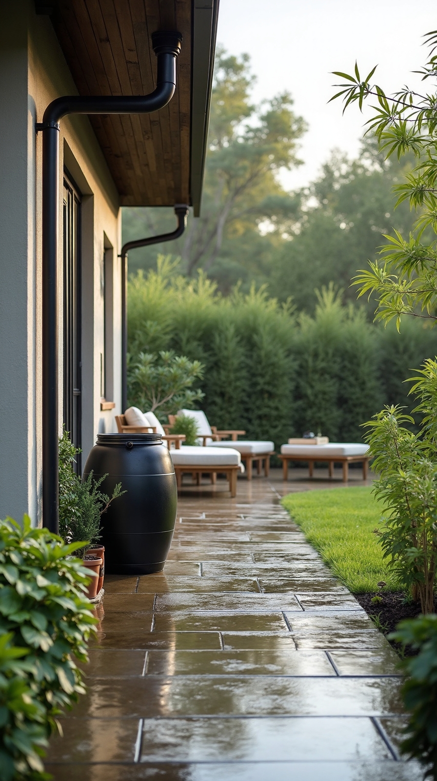 rainwater powered self sustaining mosquito free irrigation