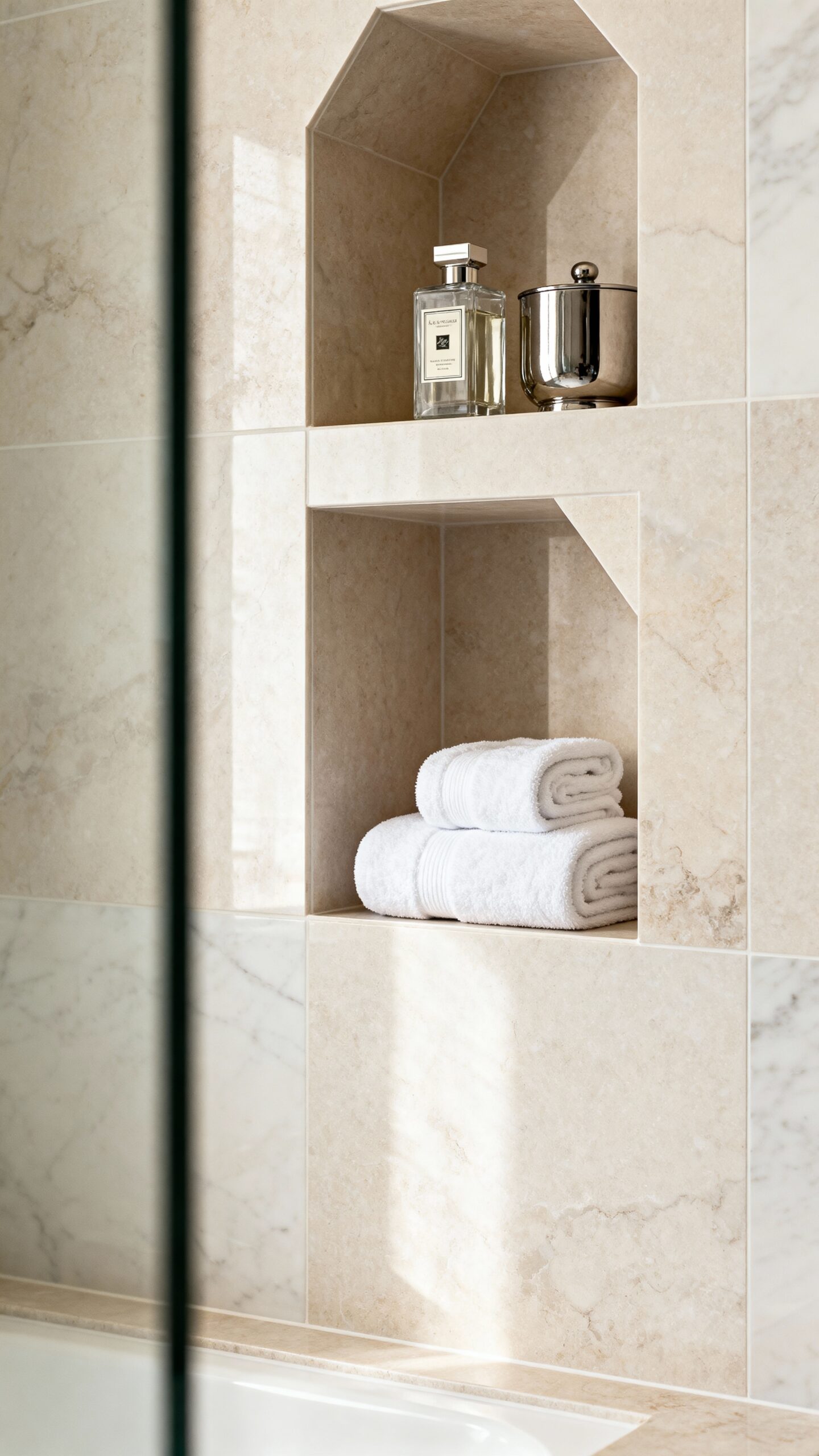 recessed integrated seamless functional storage