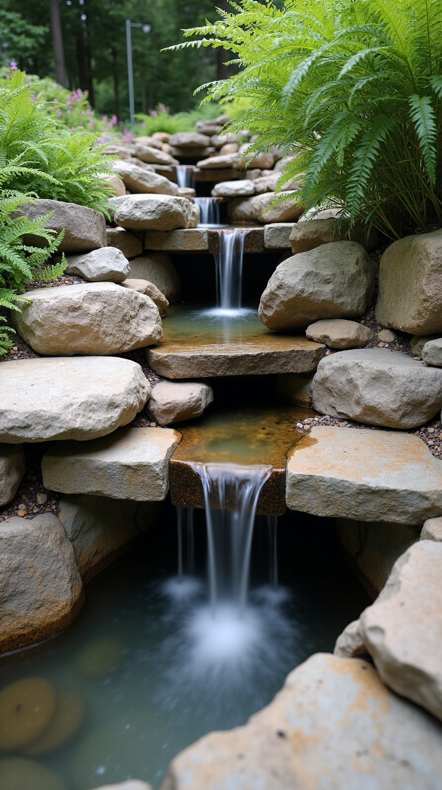 recirculating underground water feature illusion