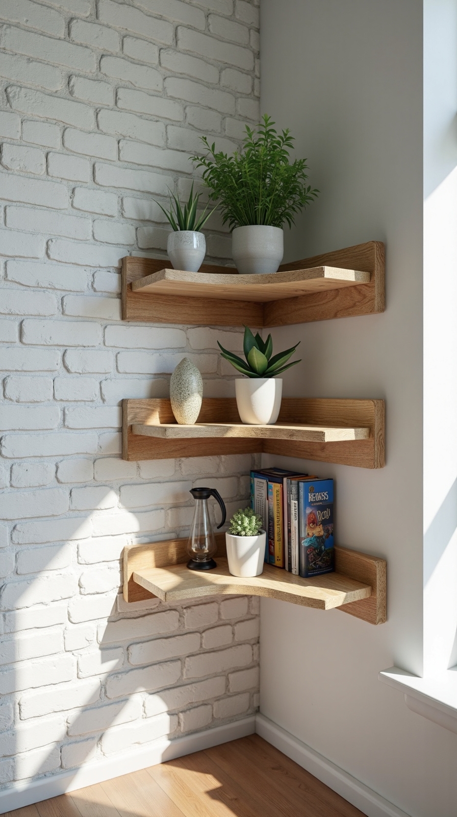 reclaimed pallet wood floating shelves