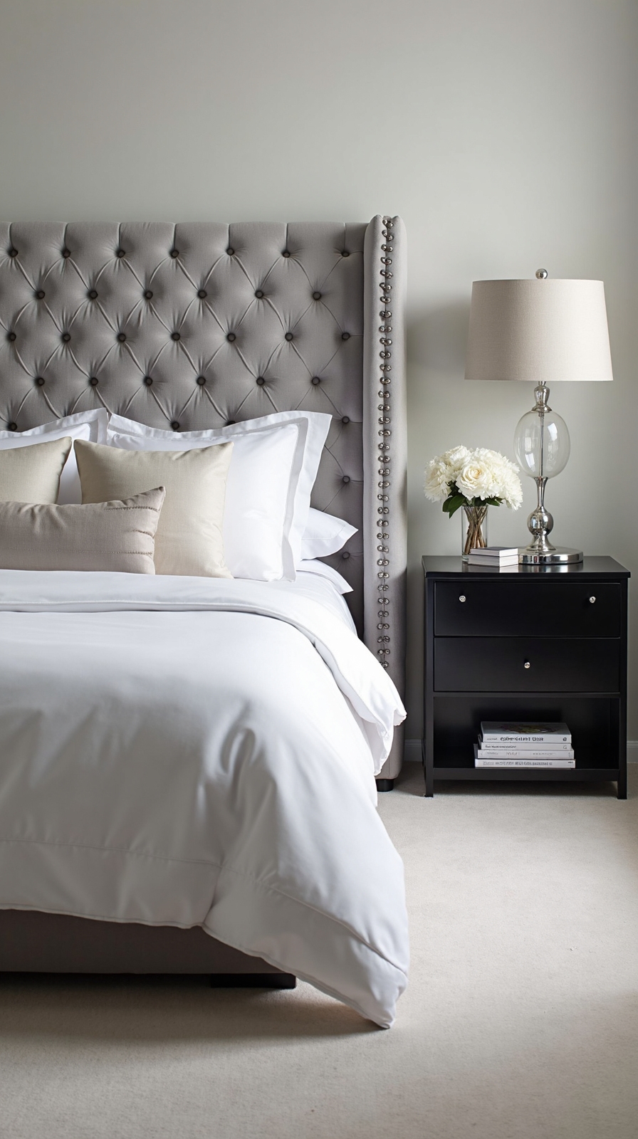 refined elegant balanced comfortable bedroom decor