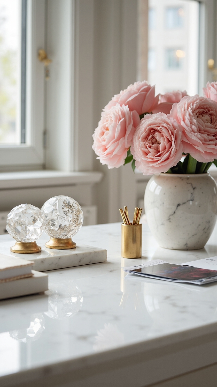 refined luxurious sophisticated confident workspace