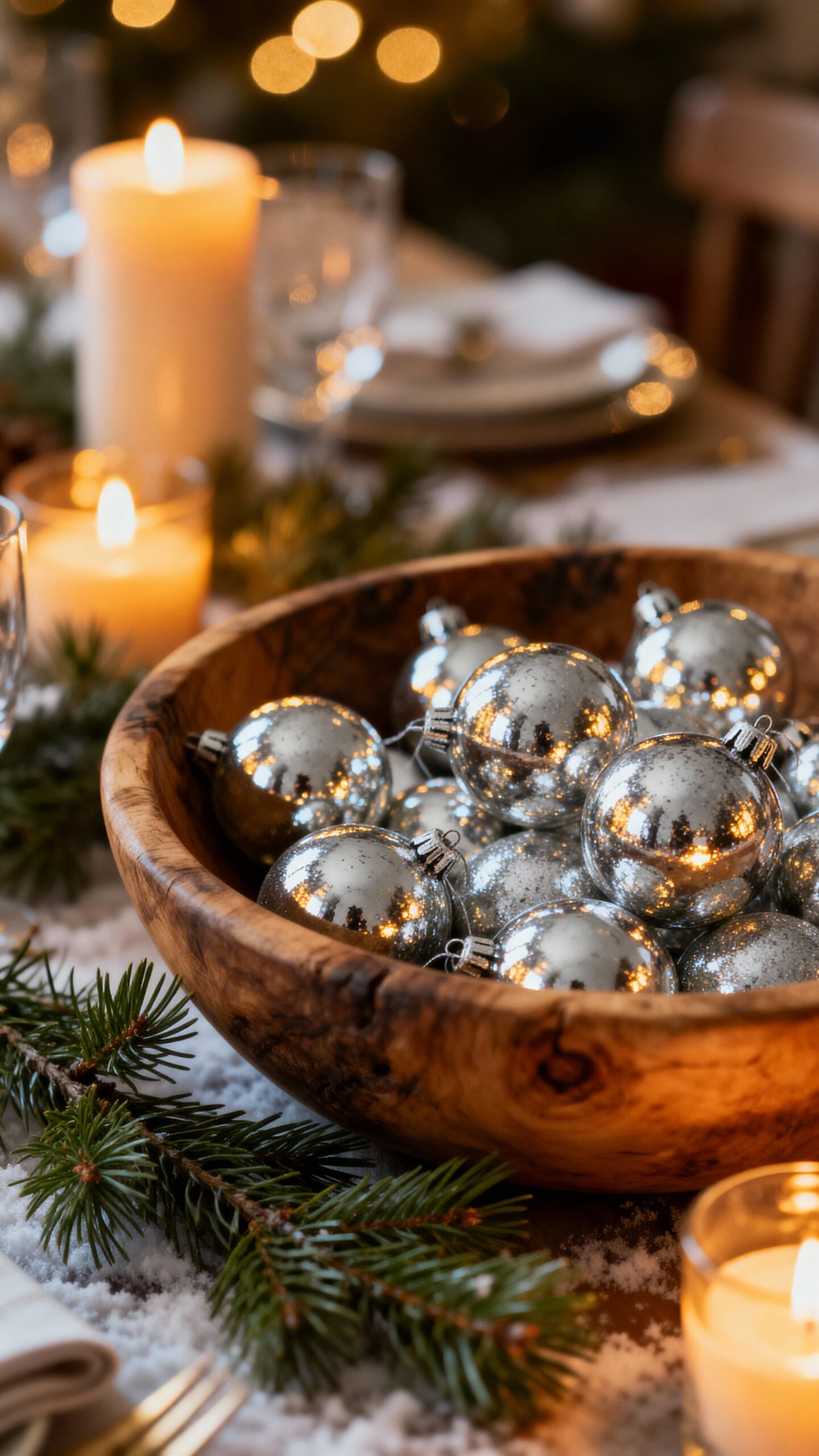 refined metallic christmas ornament decor