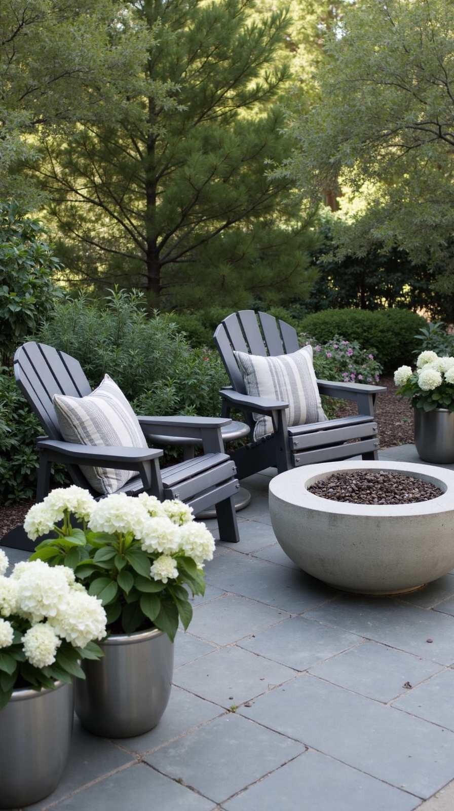 refined monochrome patio retreat