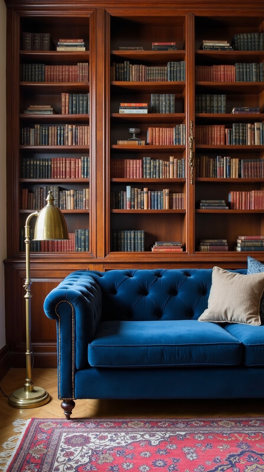 refined scholarly comfort library inspired living