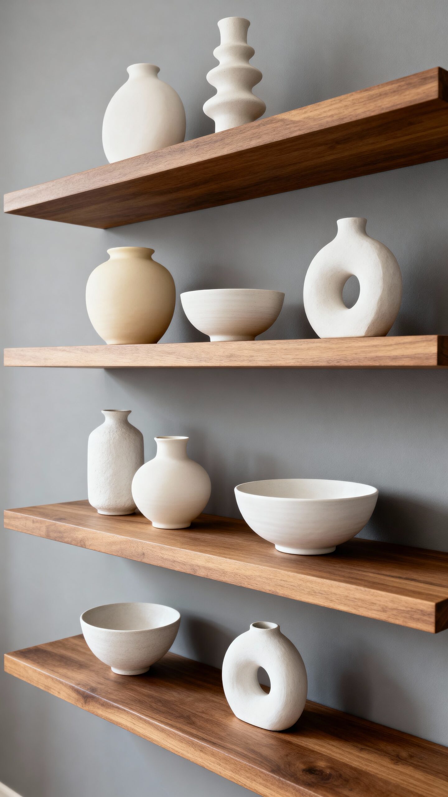 refined sophisticated winter ceramic decor