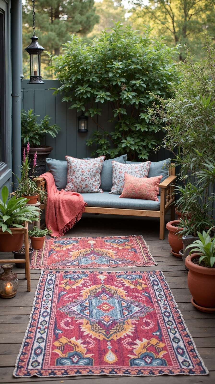 relaxing bohemian outdoor retreat vibes