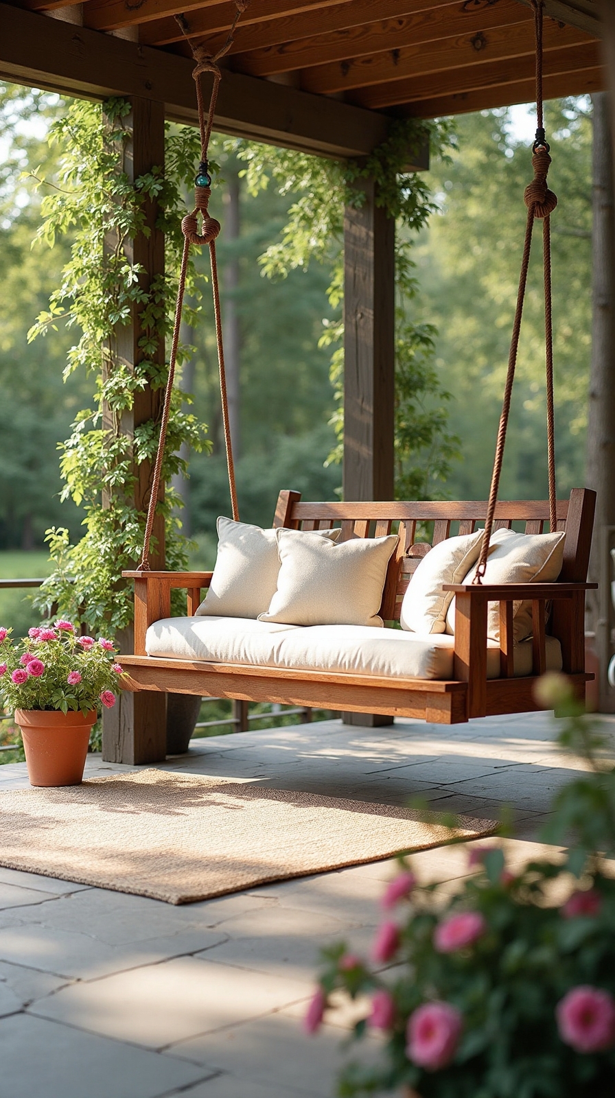 relaxing patio swing outdoor moments
