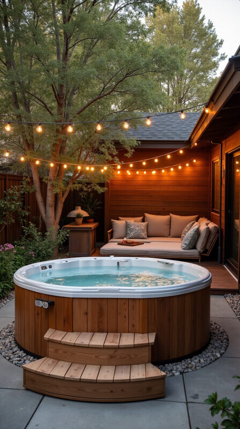 relaxing retreats hot tub patio