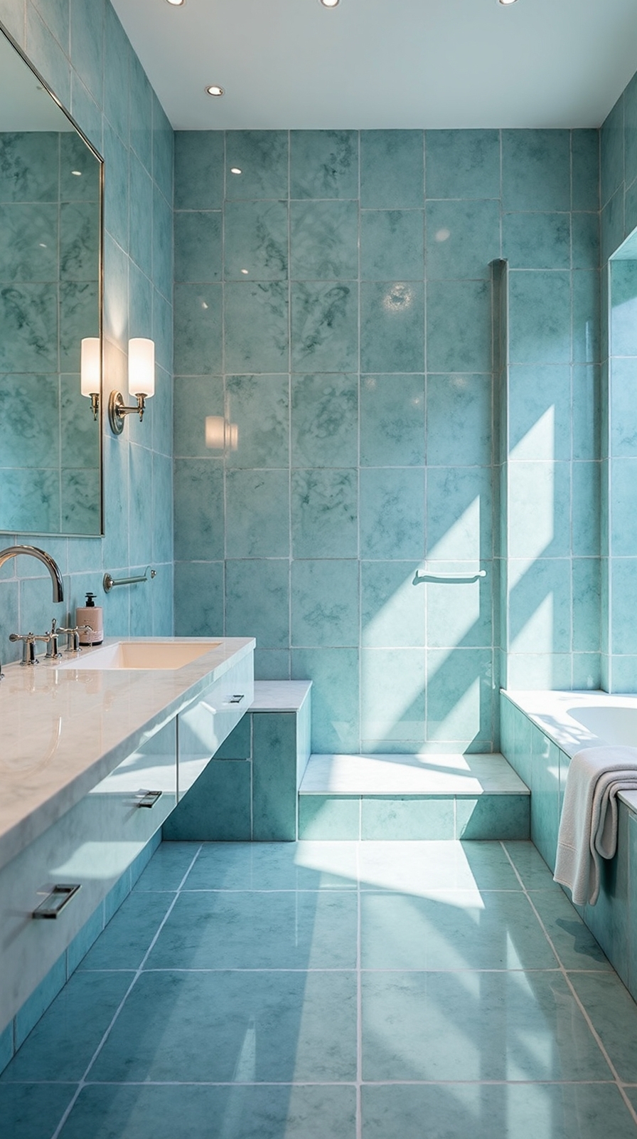 relaxing spa like coastal bathroom retreat