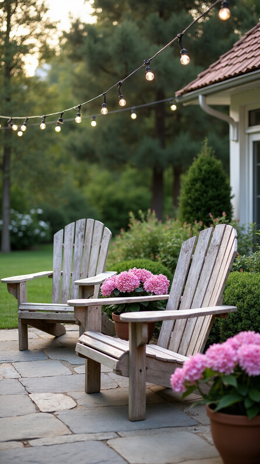 relaxing timeless charming outdoor seating