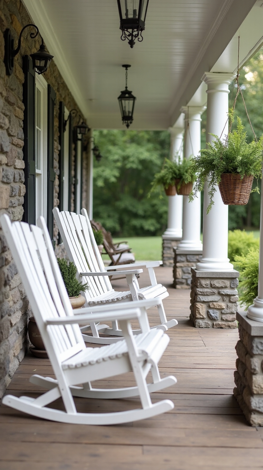 relaxing traditional porch seating arrangement