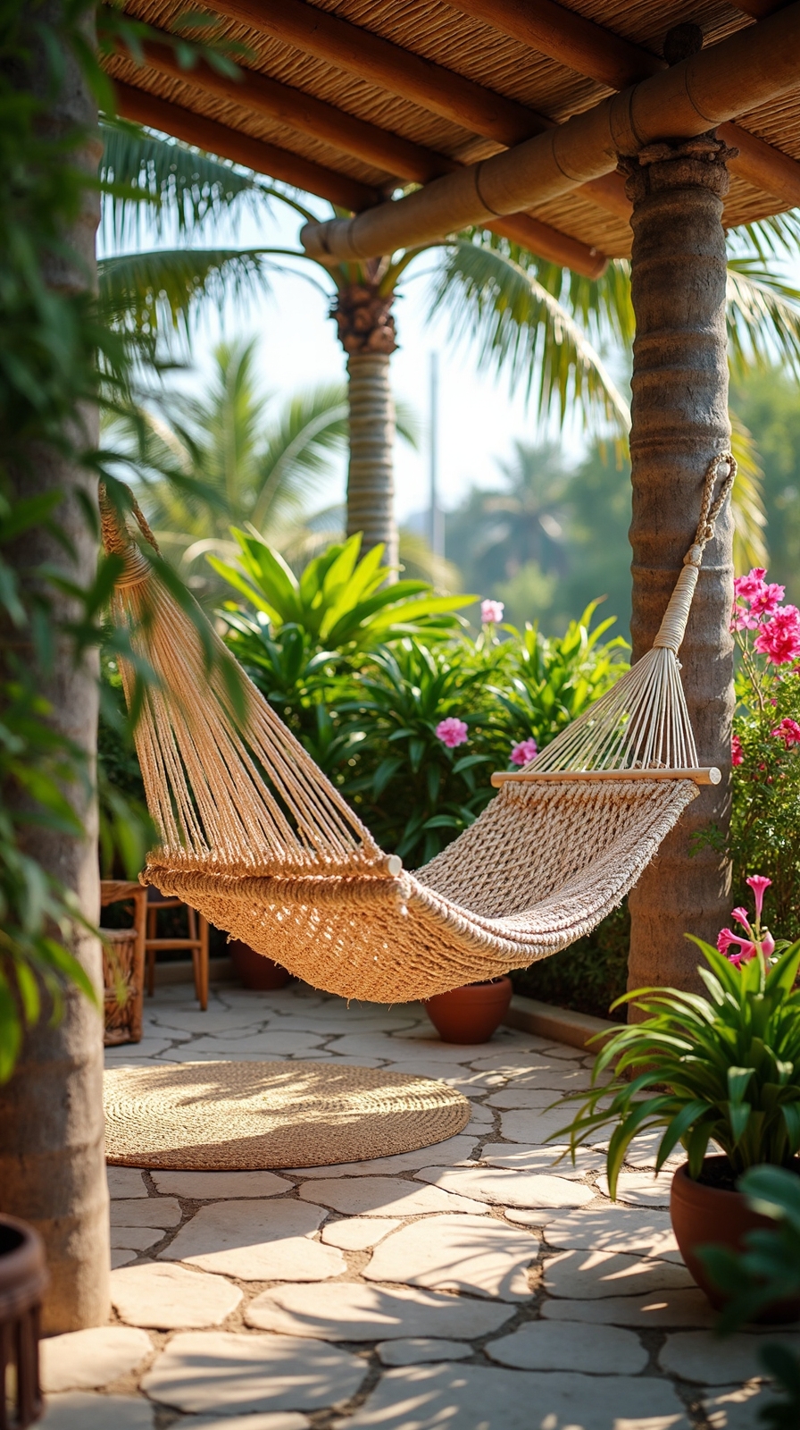 relaxing tropical hammock retreat sanctuary