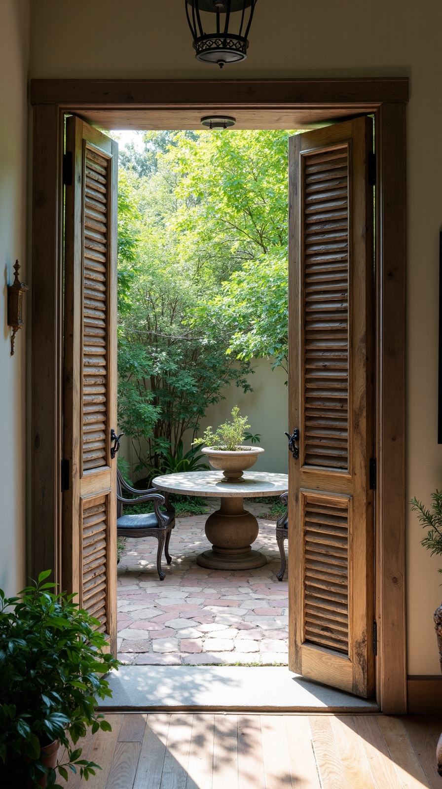 repurposing vintage for outdoor privacy
