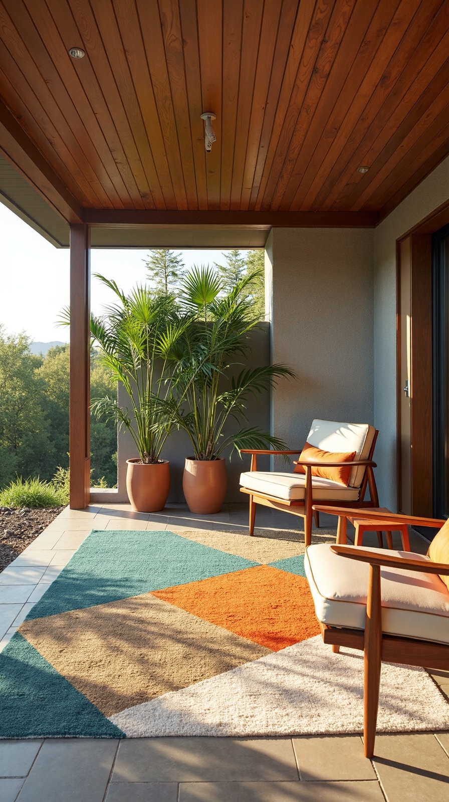 retro vibrant geometric weather resistant