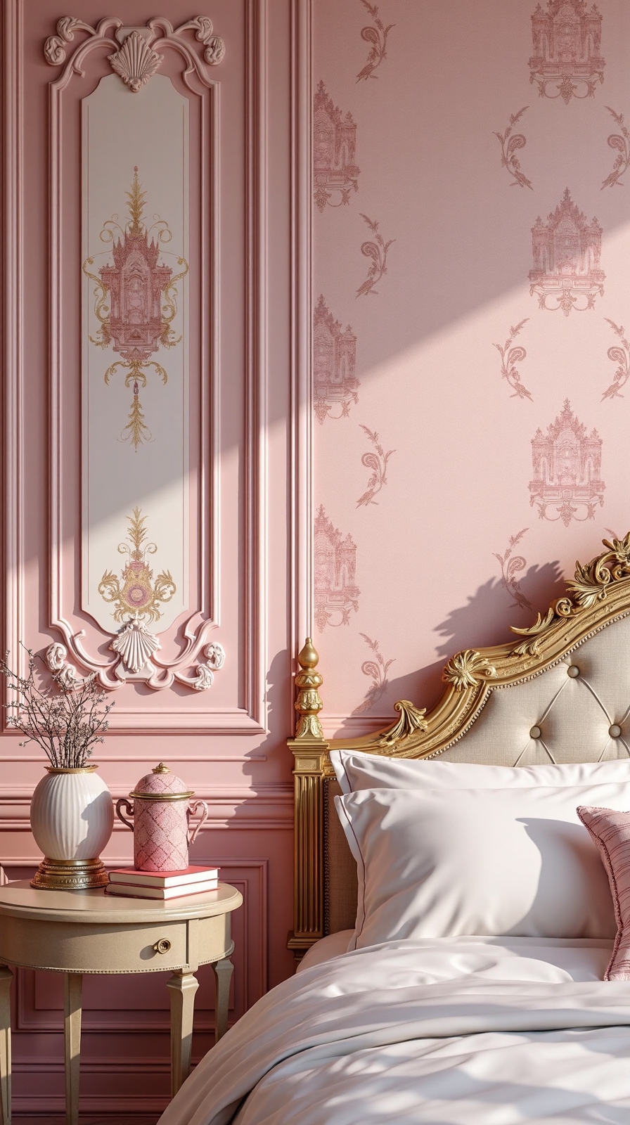 reversible pink palace wall transformation
