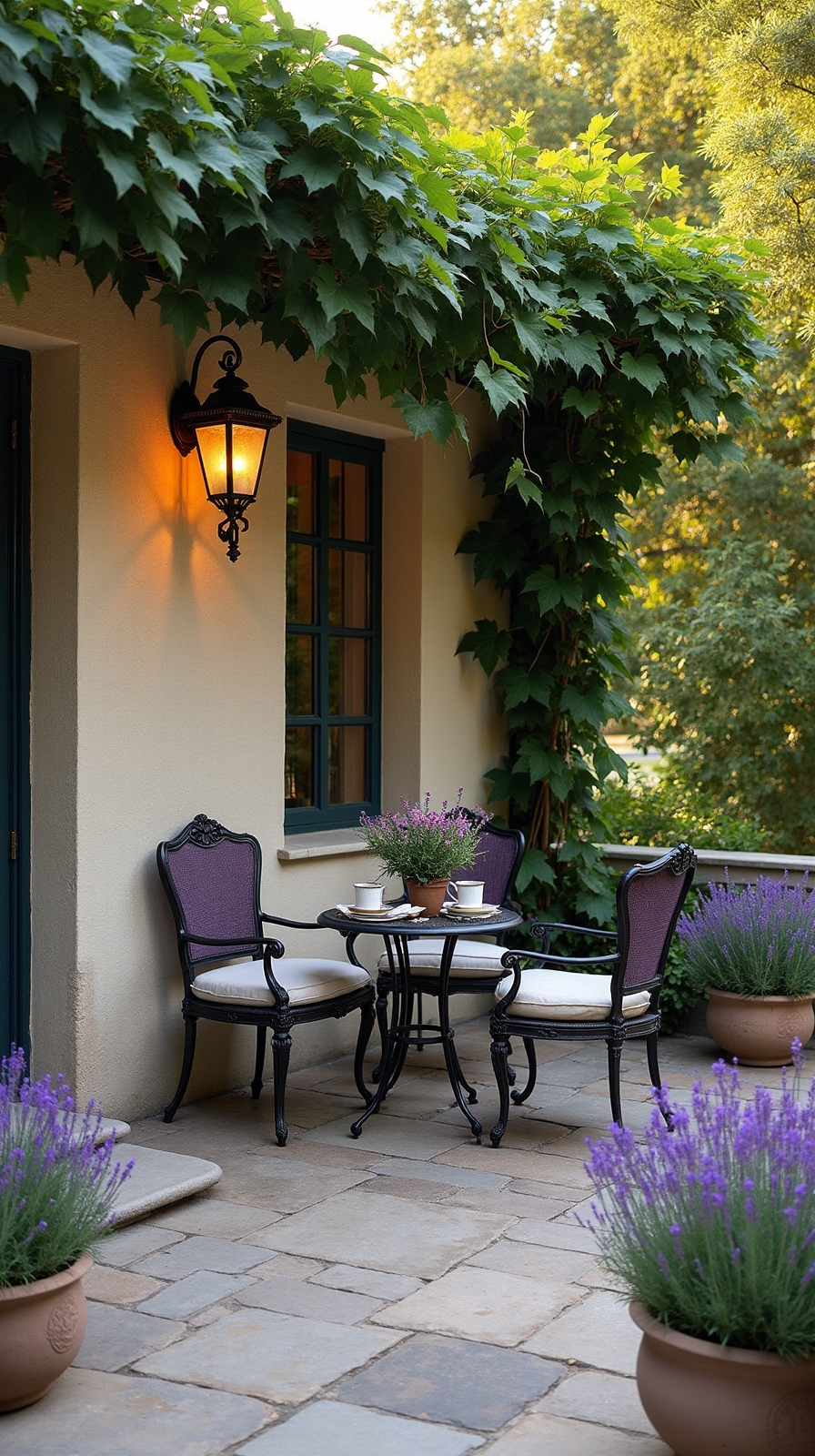 romantic french patio design ideas