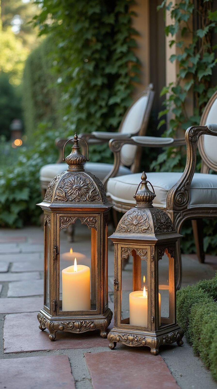romantic outdoor evening ambiance