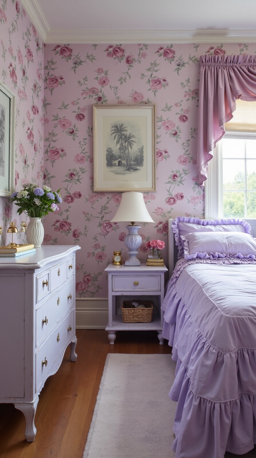 romantic vintage purple shabby chic