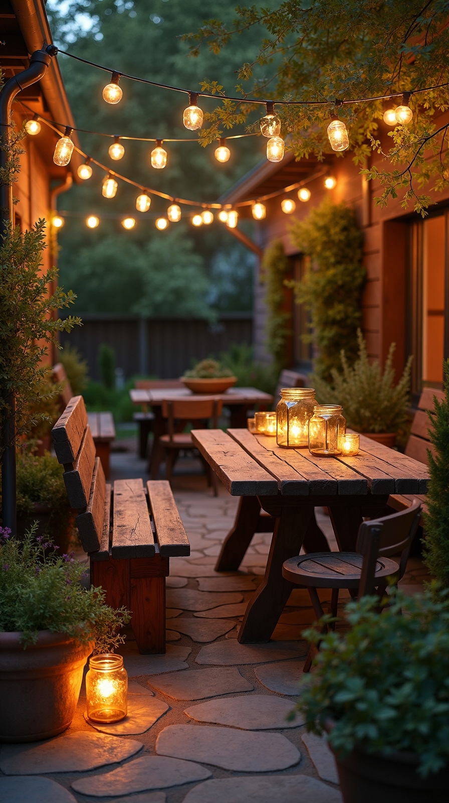 rustic ambient customizable enchanting outdoor lighting