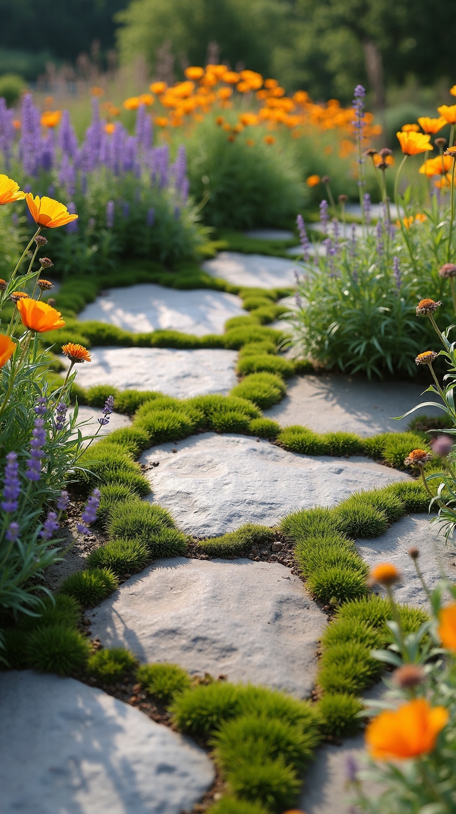 rustic countryside wildflower patio retreat