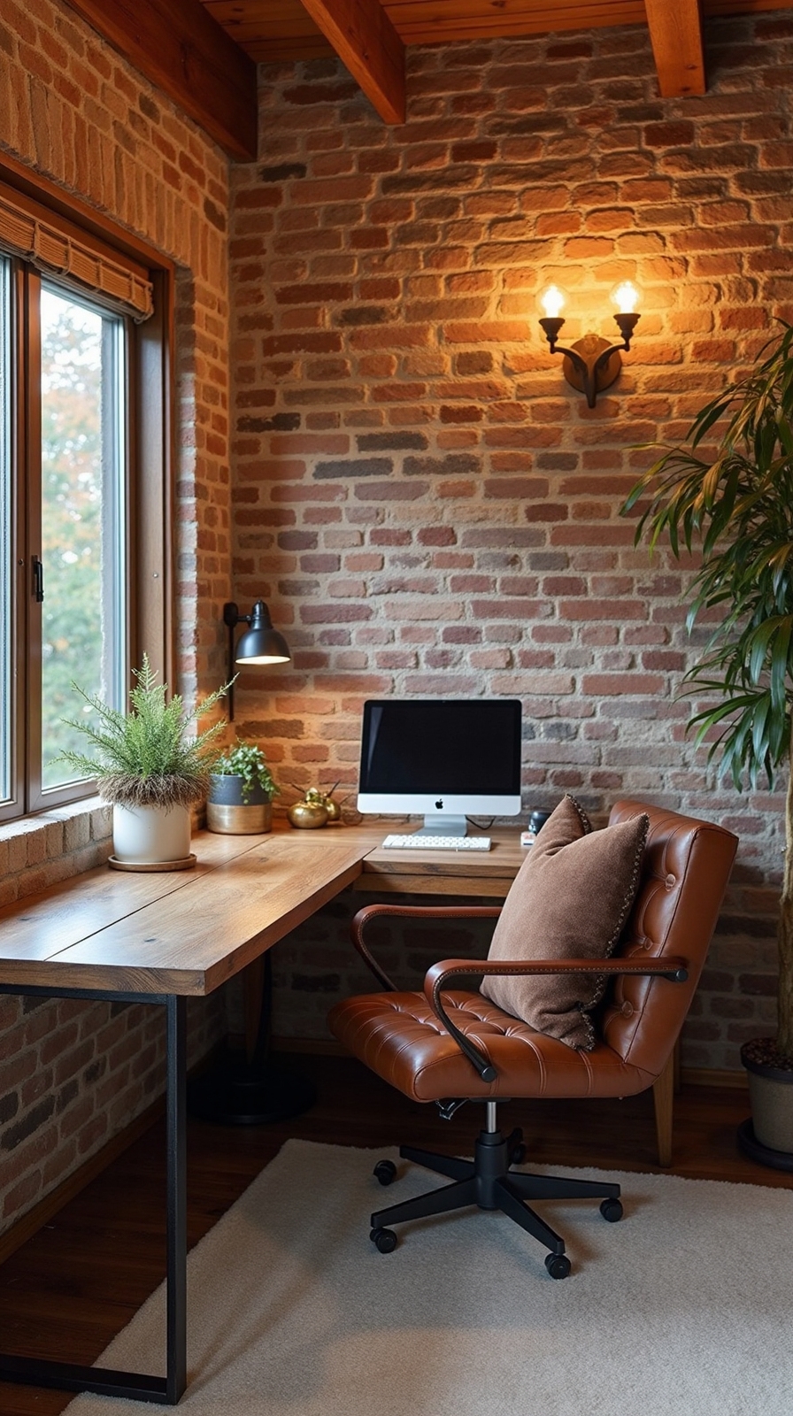 rustic cozy stylish home office designs