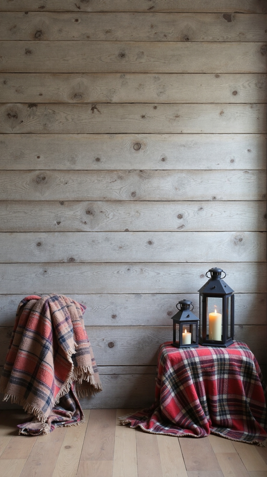 rustic cozy winter cabin atmosphere