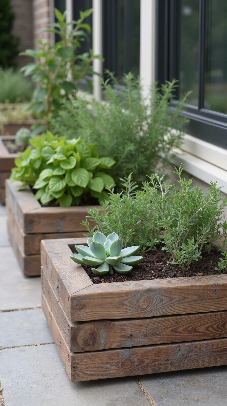 rustic customizable durable outdoor planters