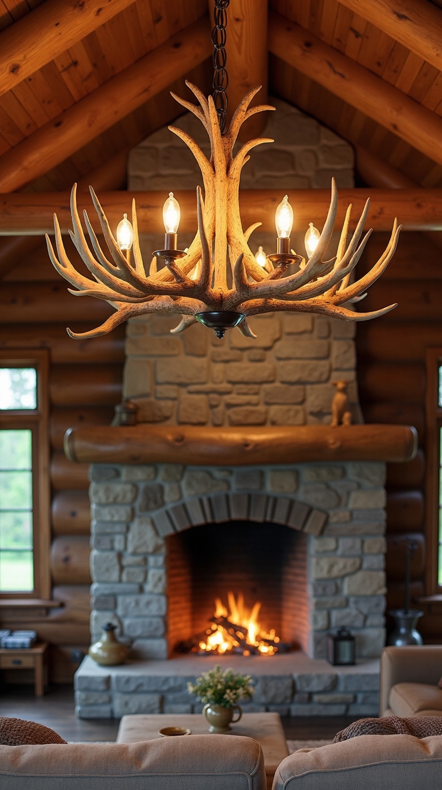 rustic dramatic impactful nature inspired lighting