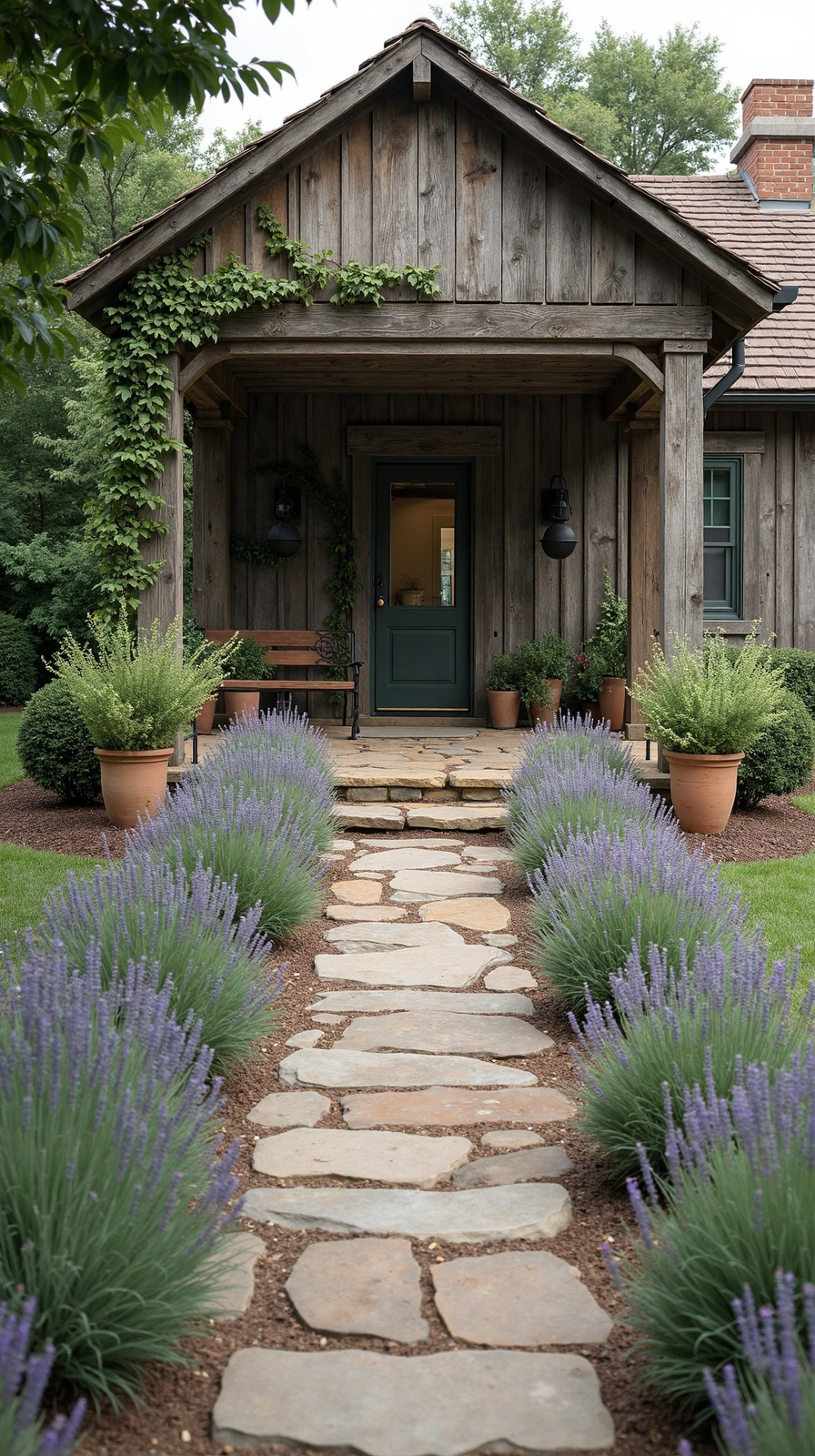 rustic durable natural stone pathways