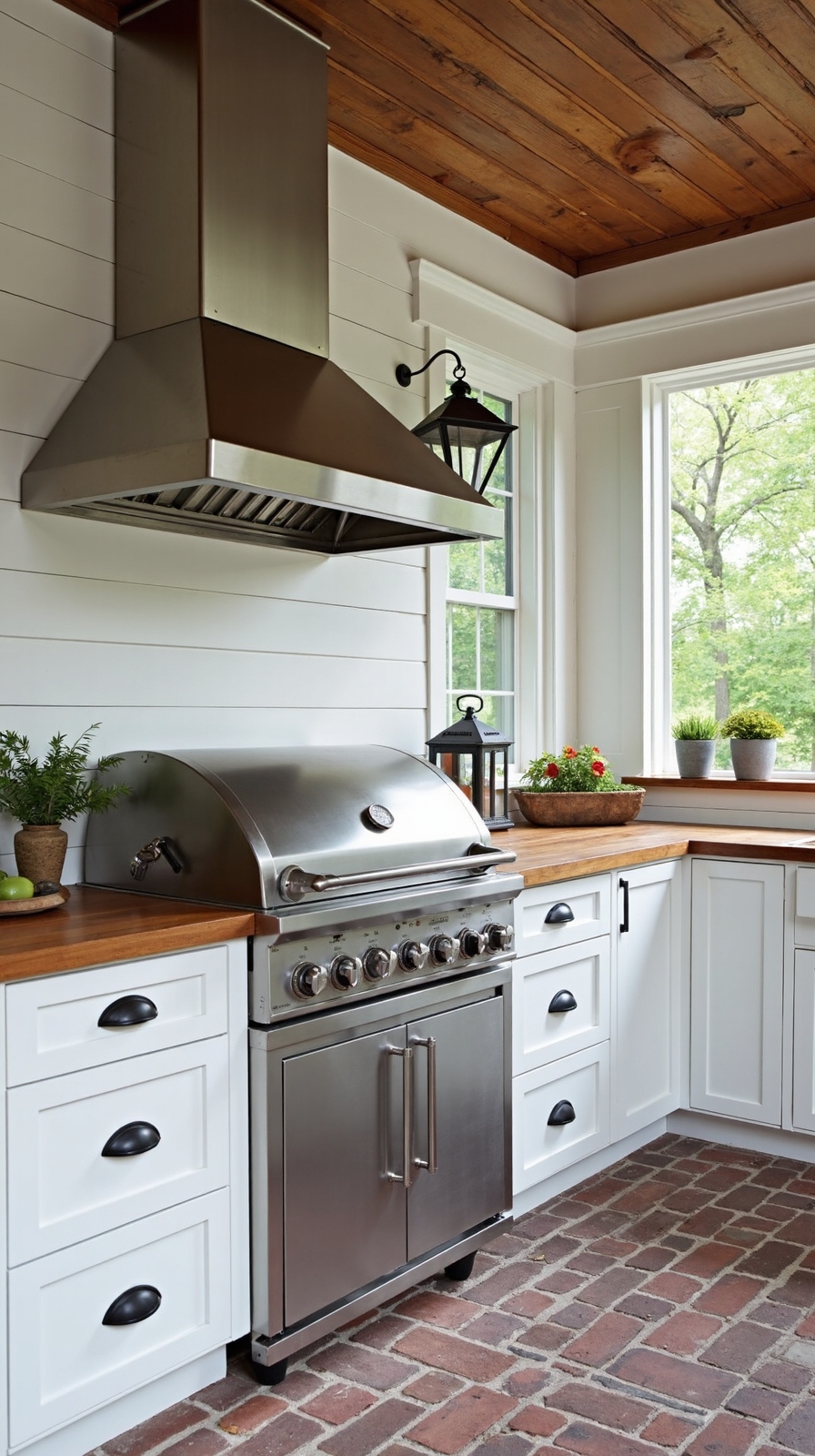 rustic farmhouse outdoor kitchen charm